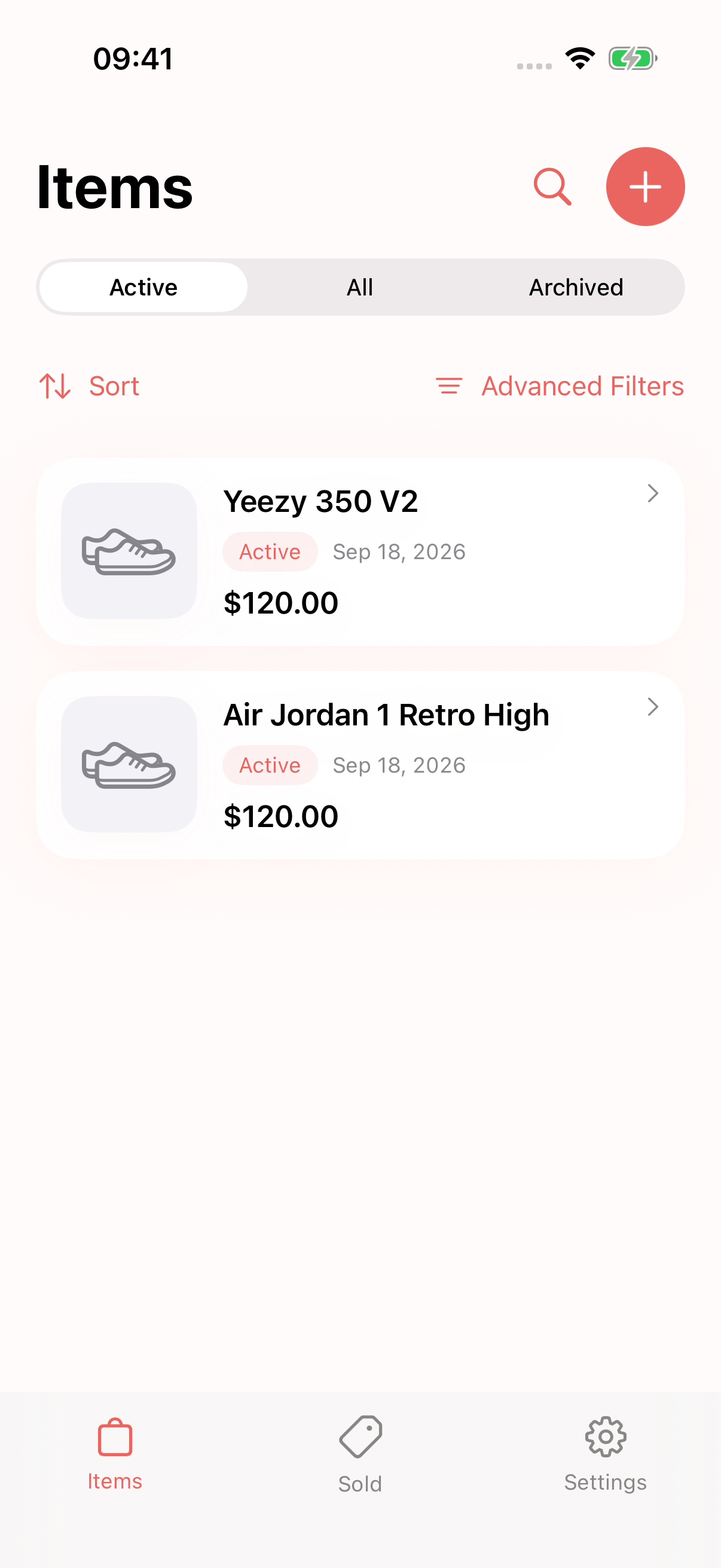 ResellLog iPhone Screenshot